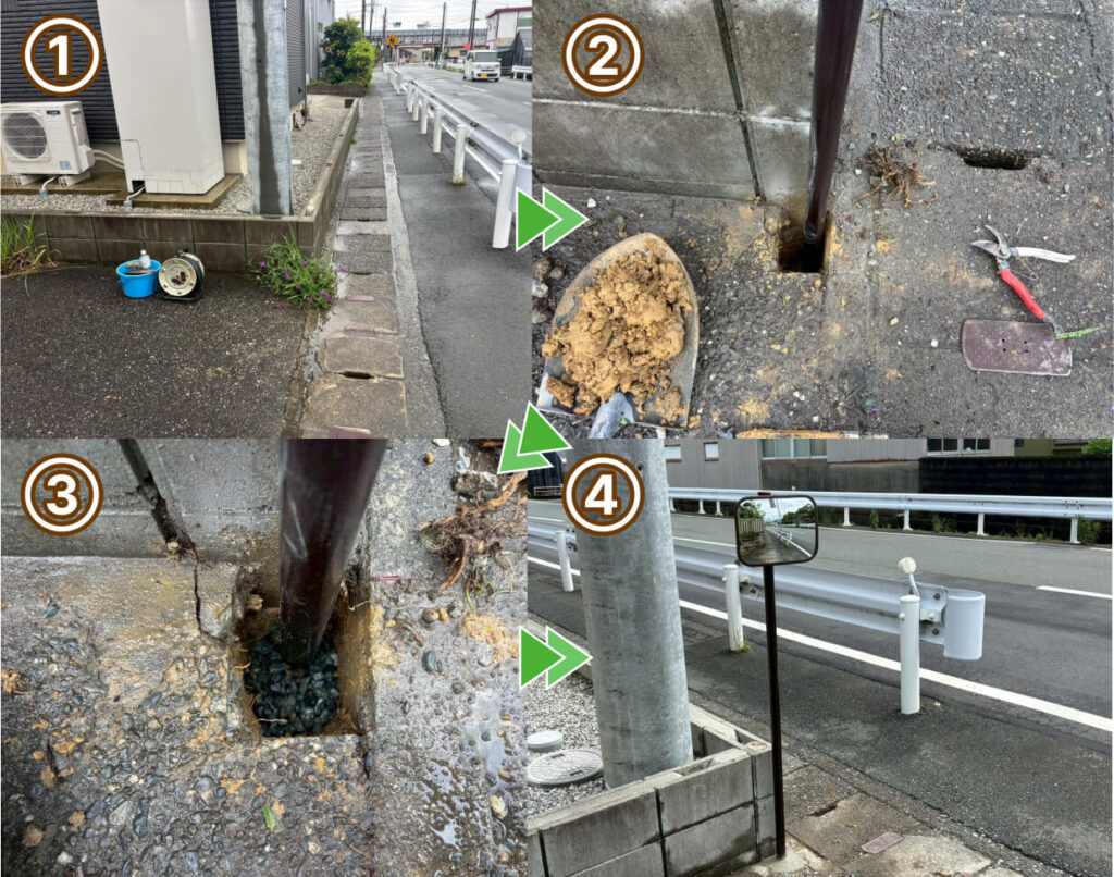 ポールミラーの設置