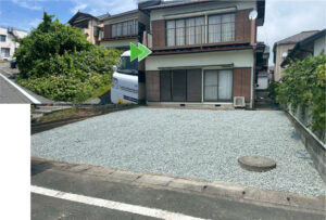 浜松市中央区の伐採からの砂利敷き
