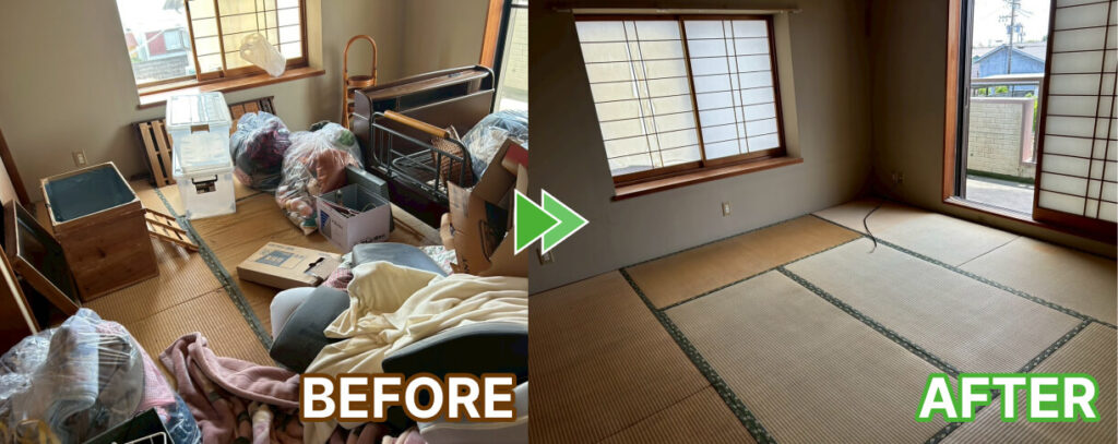 畳の部屋の片付け不用品回収