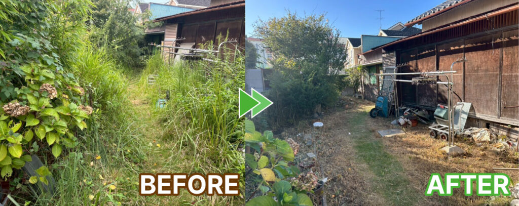 浜松市のお庭の草刈り