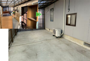 掛川市の一軒家の物置と外まわりの片付け