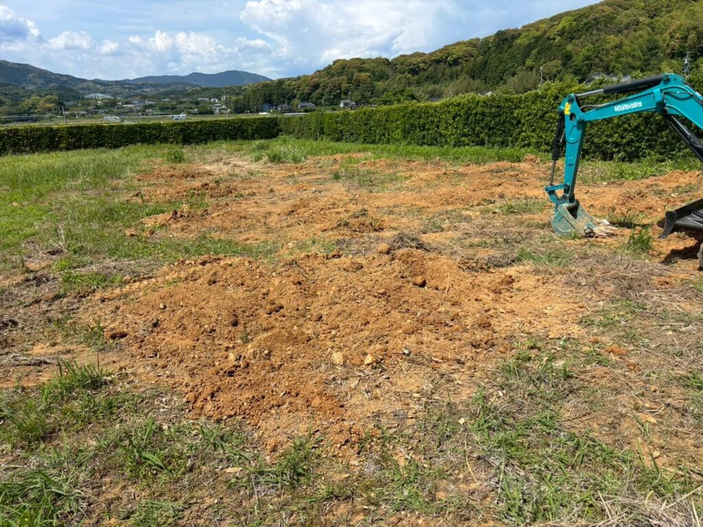 抜根作業後